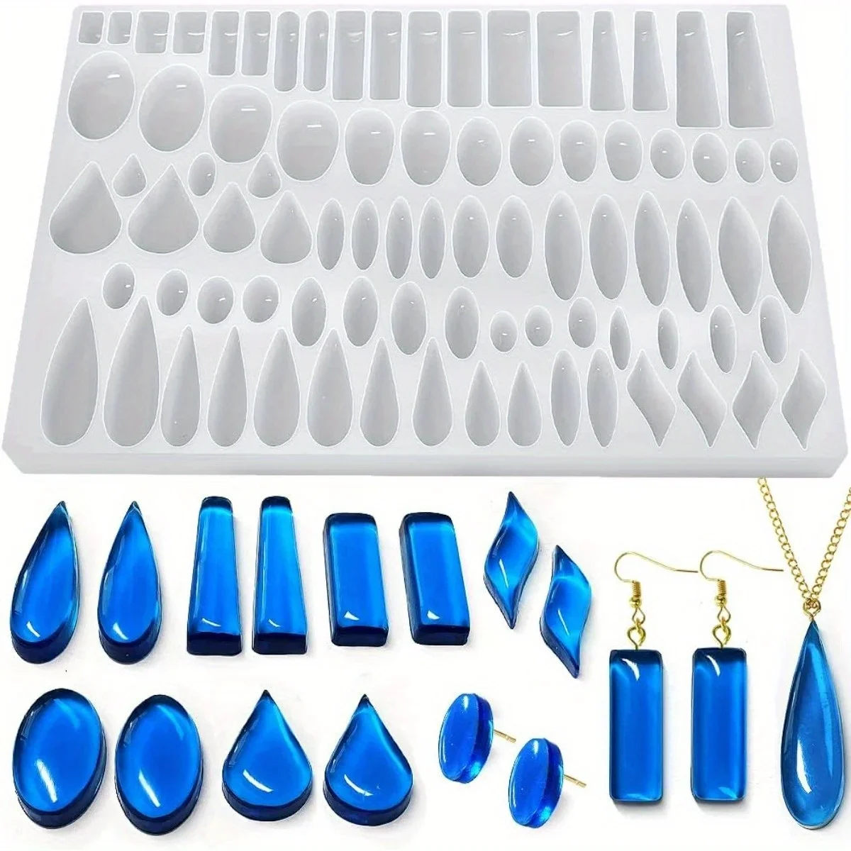 Jewelry Making Mold - 41개의 짝을 이루는 모양을 가진 스터드