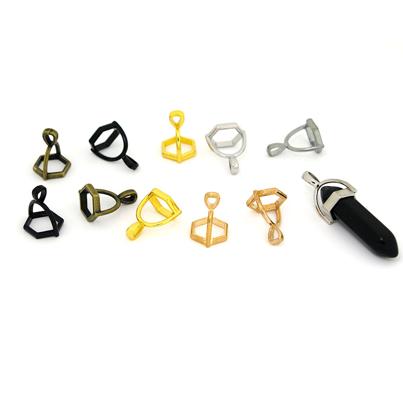 Jewelry Making With Stones - 20Pcs 육각형 보석 모자 천연 석재