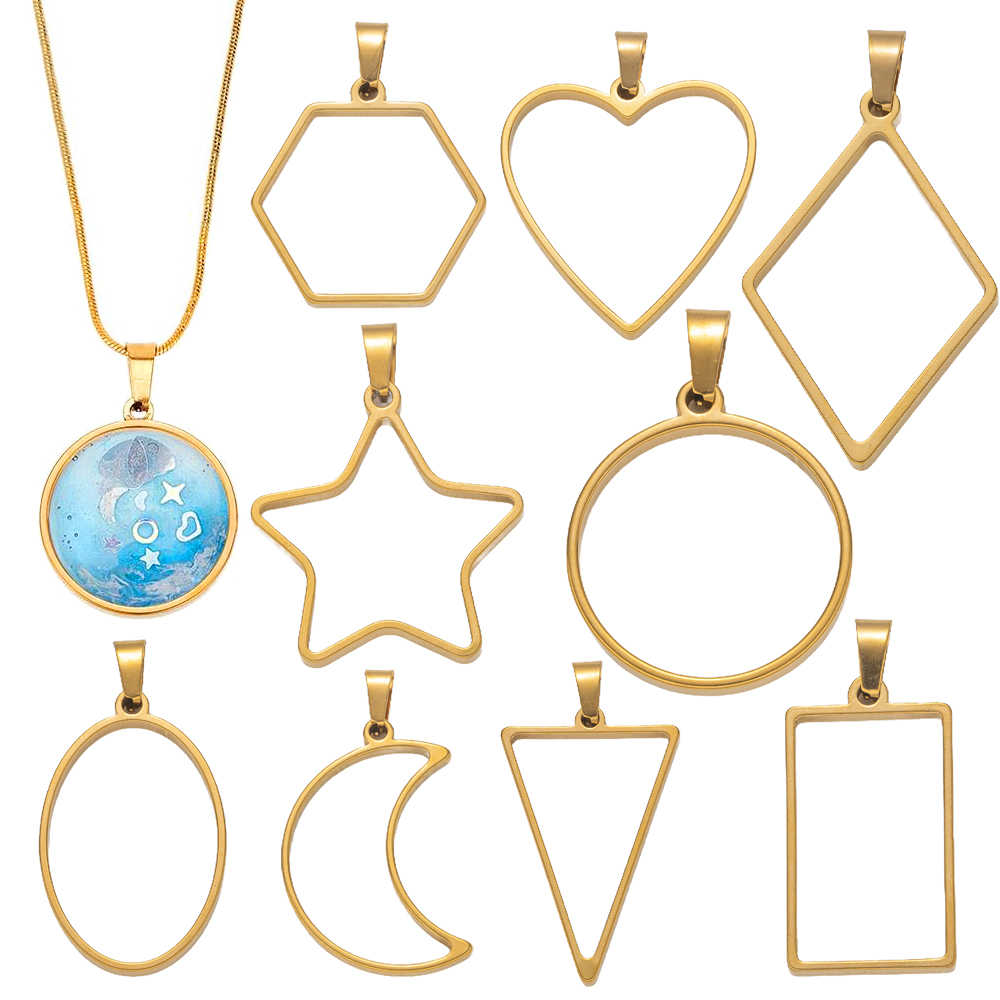 Jewelry Making Mold - 5개 스테인리스 스틸 오픈 백 레진