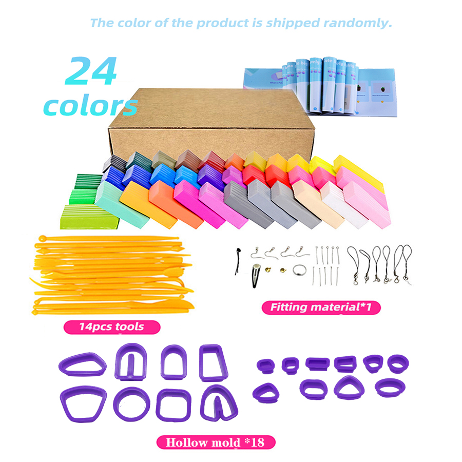 Jewelry Making Kits For Girls - 18pcs 도구, 24pcs 오븐 베이킹 클레이,