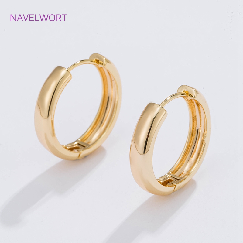 Jewelry Making Hobby - 6가지 사이즈의 금도금 원형 후프 귀걸이