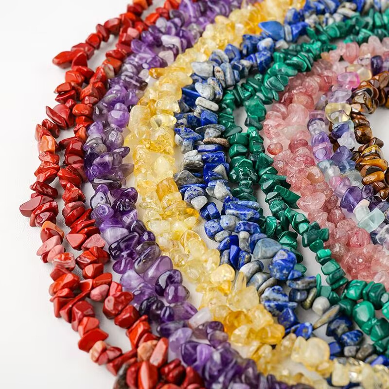 Jewelry Making Event - 5-12mm 천연 가넷 자수정 아쿠아마린 비즈