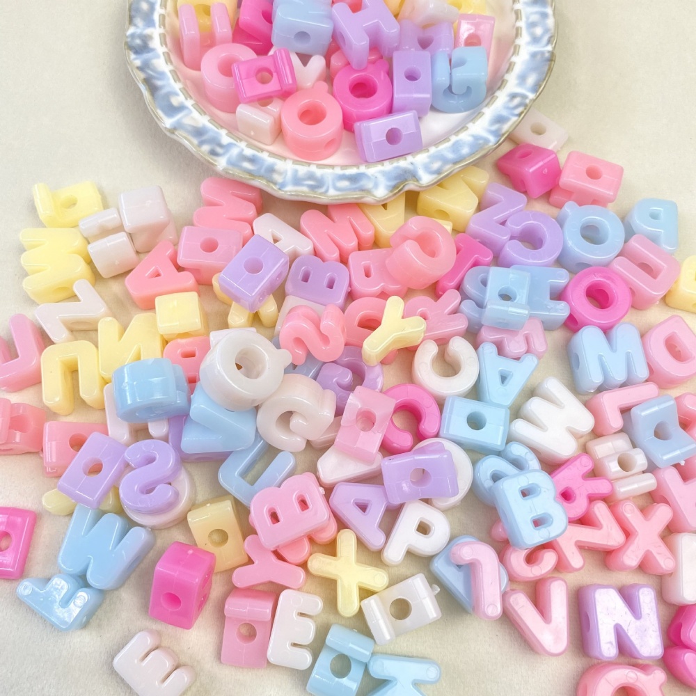 Jewelry Making Degree - 10/50/100PCS 14-20mm 아크릴 문자 비즈 캔디