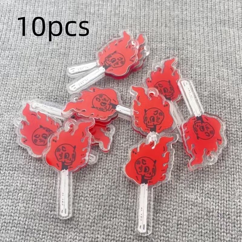 Jewelry Making Accessories - 10개 아크릴 해골 펜던트, DIY 쥬얼리