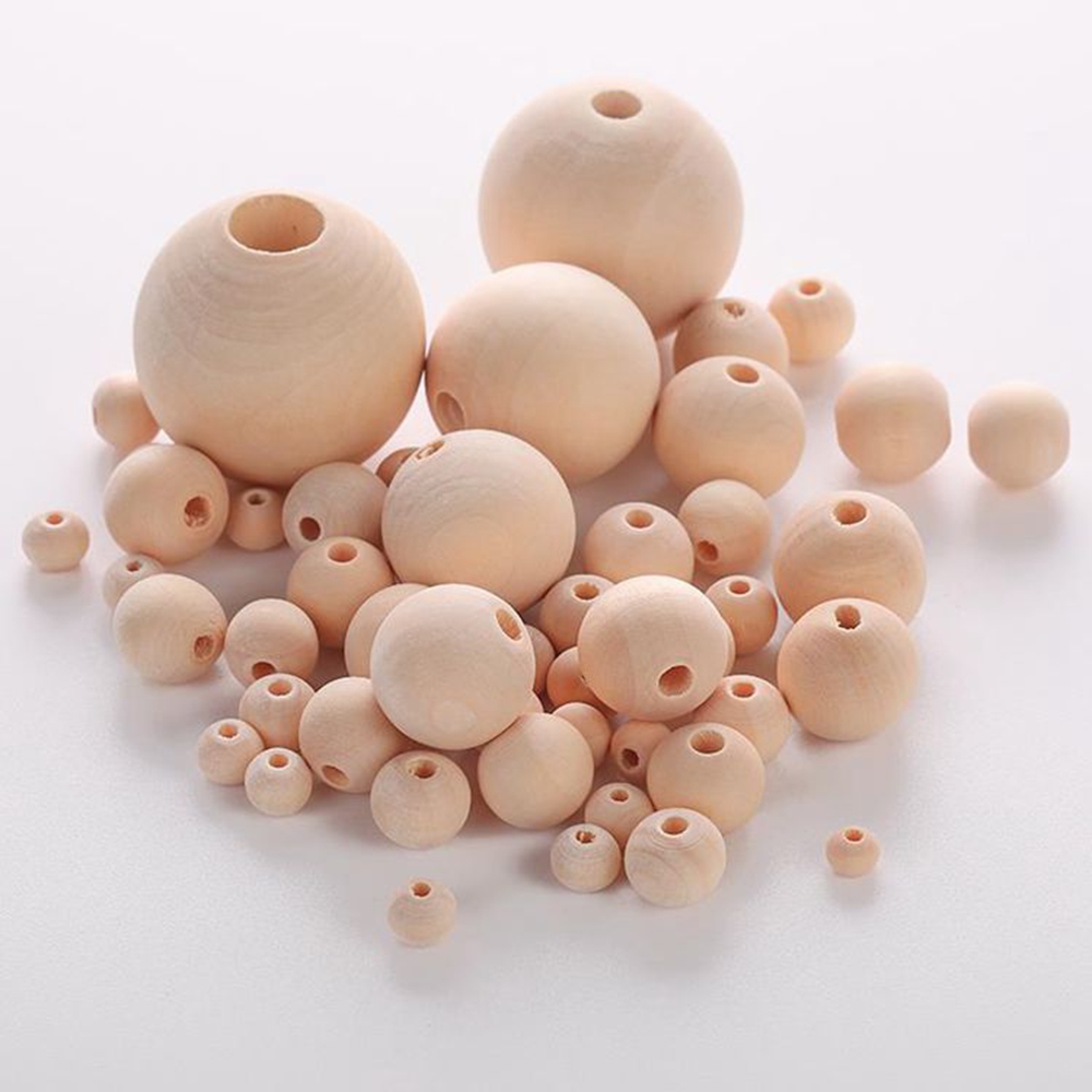 Jewelry Making Event - 6/8/10/12/14mm, 천연 나무 구슬 원형 스페이서