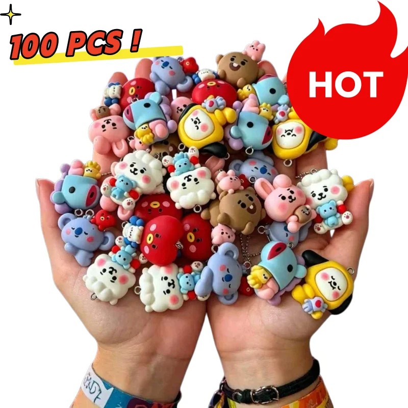 Jewelry Making Hobby - 7pcs BT21 수지 만화 참 DIY
