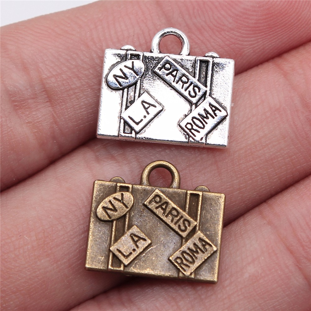 Jewelry Making New York - WYSIWYG 5pcs 15x16mm 매력 여행 가방