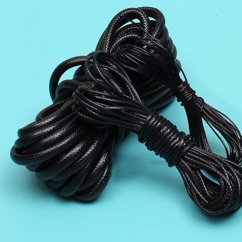 Jewelry Making Event - 0.5/1.0/1.5/2/2.5/3.0/5mm 블랙 왁스 코드 로프 PU