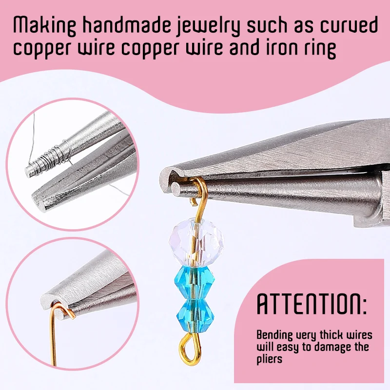 Jewelry Making Loop Pliers - 1개 분홍색 와이어 벤딩 도구, 둥근