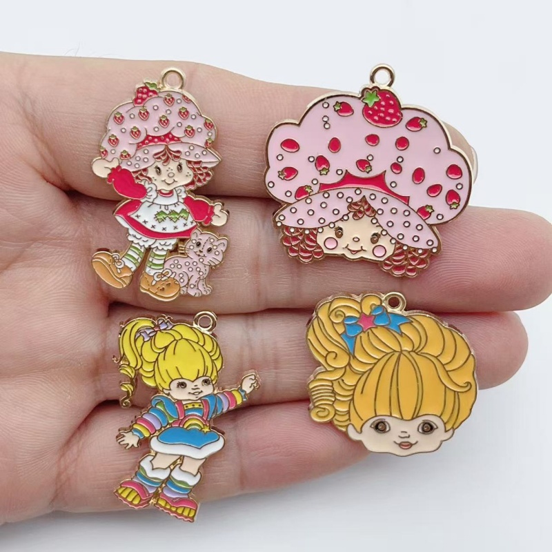 Jewelry Making Earrings - 10pcs 귀여운 어린 소녀 에나멜 금속