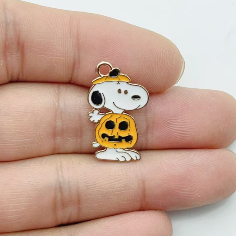 10Pcs 귀여운 할로윈 만화 강아지 합금 에나멜 참  - Jewelry Making Accessories 리뷰 및 가격