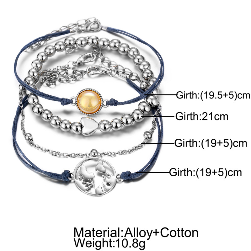 Boho 하트 참 팔찌 여성을위한 설정 비즈 체인 랩  - Jewelry Making Kits For Girls 리뷰 및 가격