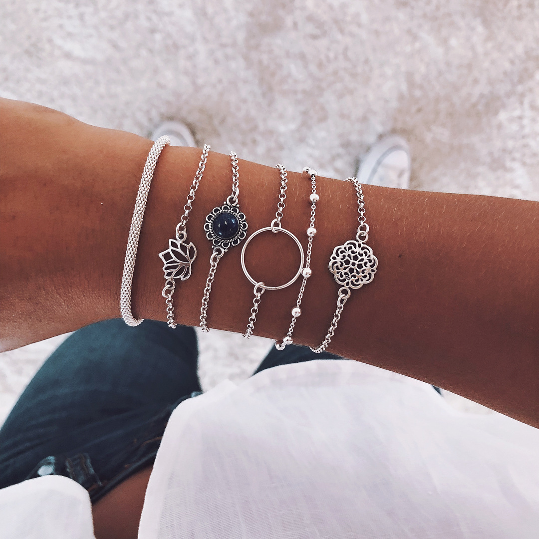 Boho 하트 참 팔찌 여성을위한 설정 비즈 체인 랩  - Jewelry Making Kits For Girls 리뷰 및 가격
