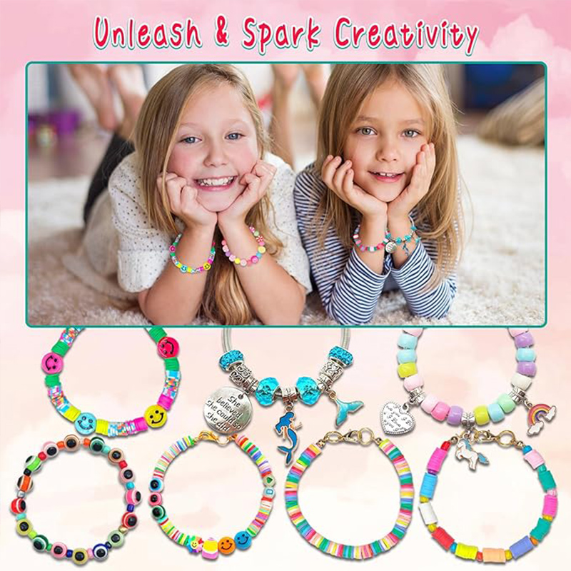 3400pcs 비즈 매력 보석 만들기 키트 우정 팔찌  - Jewelry Making Kits For Girls 리뷰 및 가격