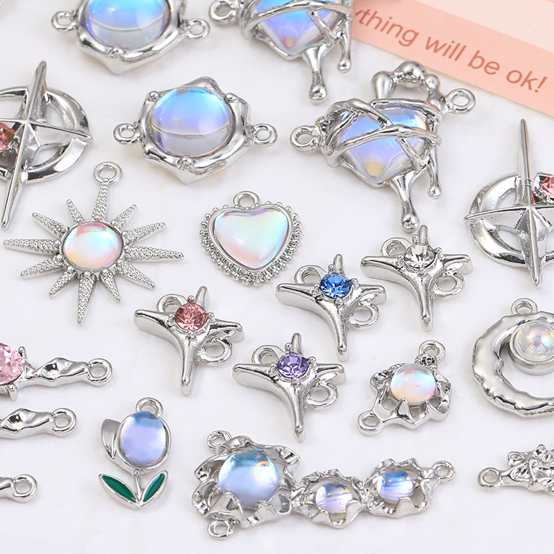 3 개/대 여자 DIY 쥬얼리 라인 석 달빛 스톤 펜던 - Jewelry Making Kits For Girls 리뷰 및 가격