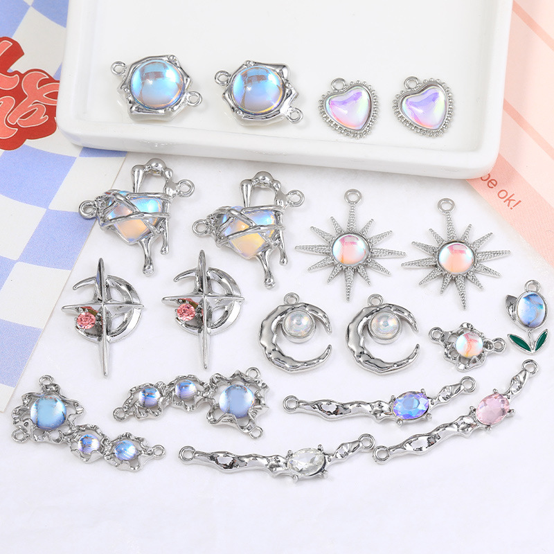 3 개/대 여자 DIY 쥬얼리 라인 석 달빛 스톤 펜던 - Jewelry Making Kits For Girls 리뷰 및 가격
