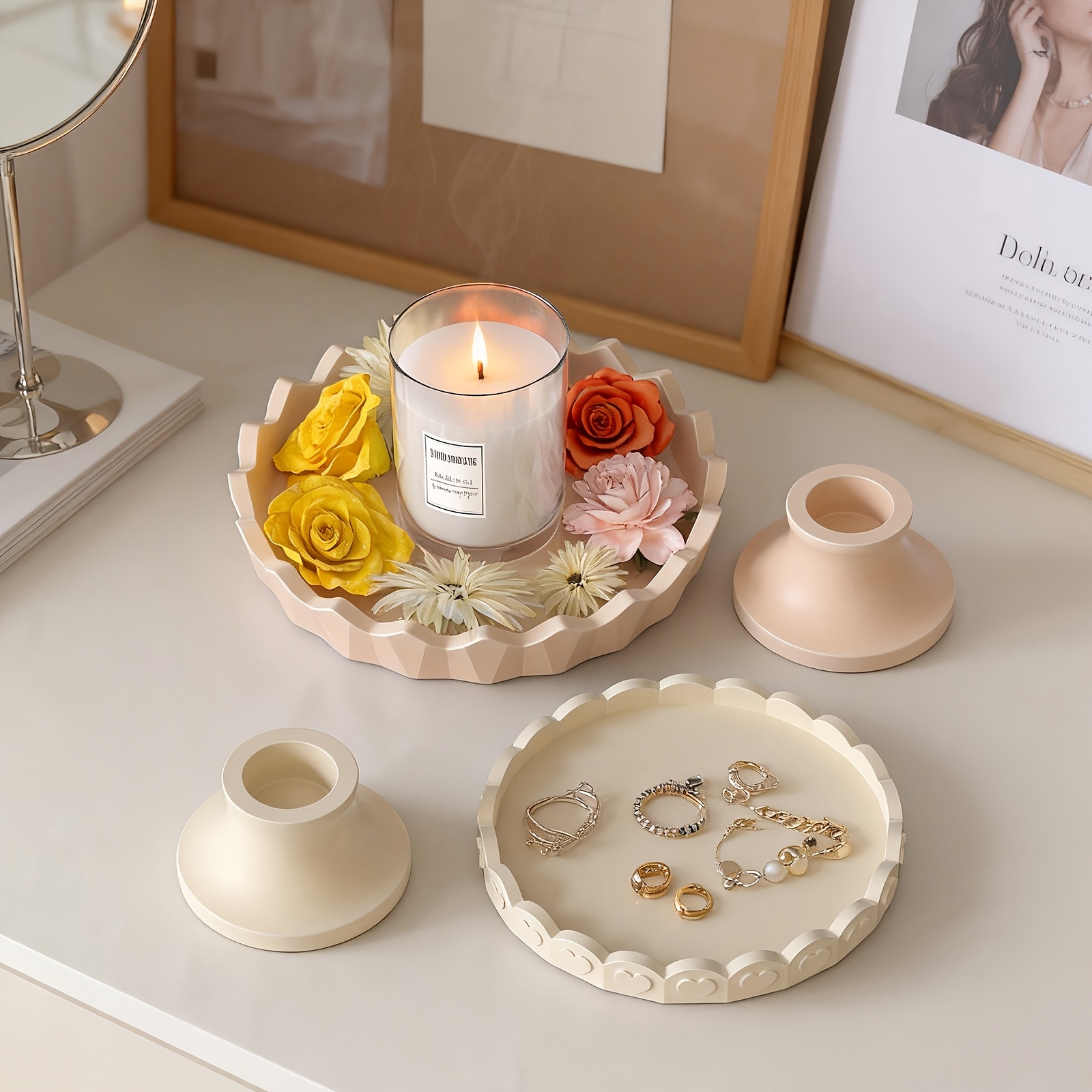 2개 실리콘 트레이 몰드 세트, 석고 및 콘크리트 공예 - Jewelry Making Mold 리뷰 및 가격