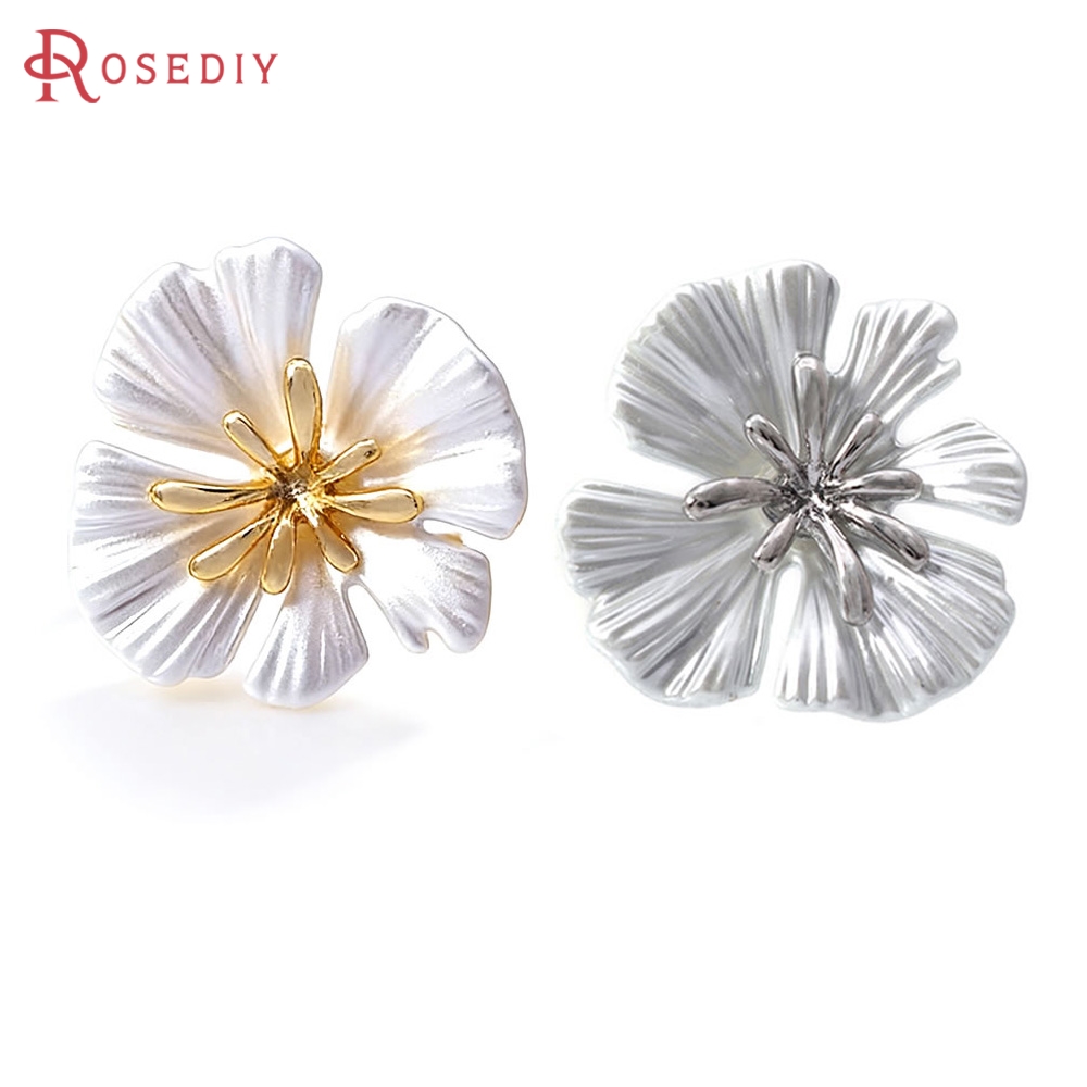 18K 골드 컬러 황동 꽃 귀걸이 핀 귀걸이 고품질 여 - Jewelry Making Earrings 리뷰 및 가격