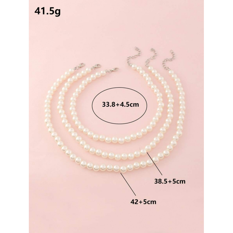 3개/세트 소녀용 흰색 진주 비즈 목걸이 초커 쥬얼리  - Jewelry Making Kits For Girls 리뷰 및 가격
