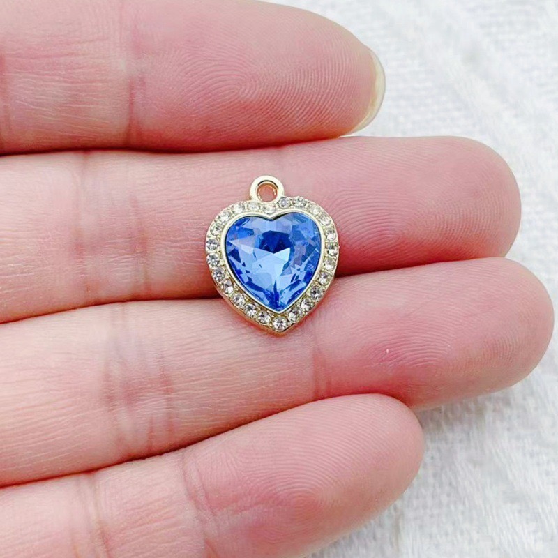 10개 하트 모양의 화려한 보석 펜던트, 신선한 스타일 - Jewelry Making Accessories 리뷰 및 가격