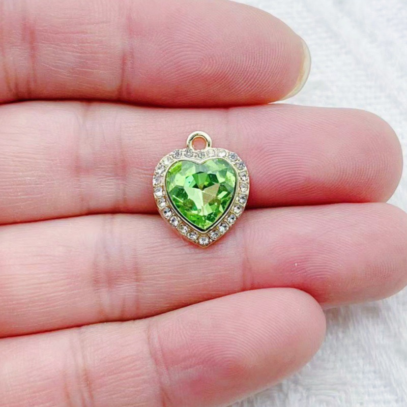 10개 하트 모양의 화려한 보석 펜던트, 신선한 스타일 - Jewelry Making Accessories 리뷰 및 가격