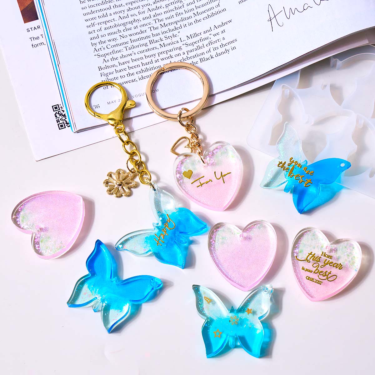 6개의 구멍이 있는 귀걸이 실리콘 몰드 DIY 하트 나 - Jewelry Making Mold 리뷰 및 가격