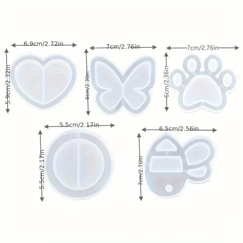 5개입 퀵샌드 펜던트 제작용 실리콘 몰드, 거울 에폭시 - Jewelry Making Mold 리뷰 및 가격