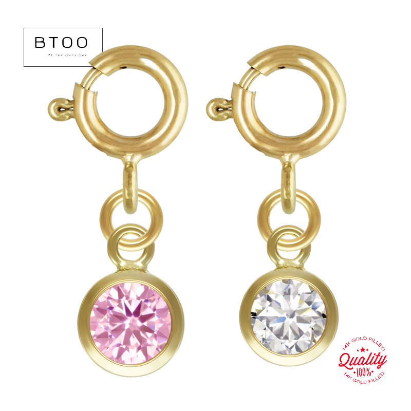 14K 골드 필드 스프링 링 클라스프와 탄생석 CZ 펜 - Jewelry Making With Stones 리뷰 및 가격