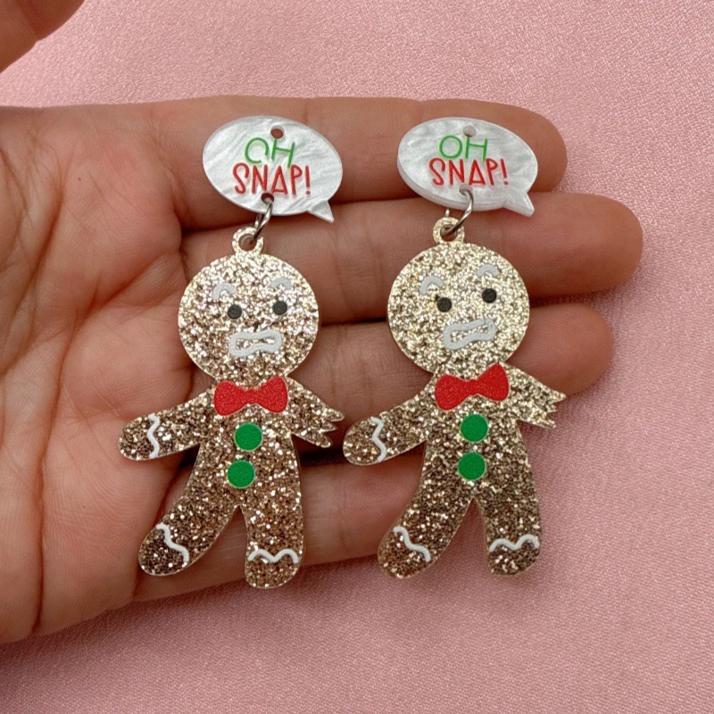 10개 귀여운 크리스마스 진저브레드맨 펜던트, DIY  - Jewelry Making Accessories 리뷰 및 가격
