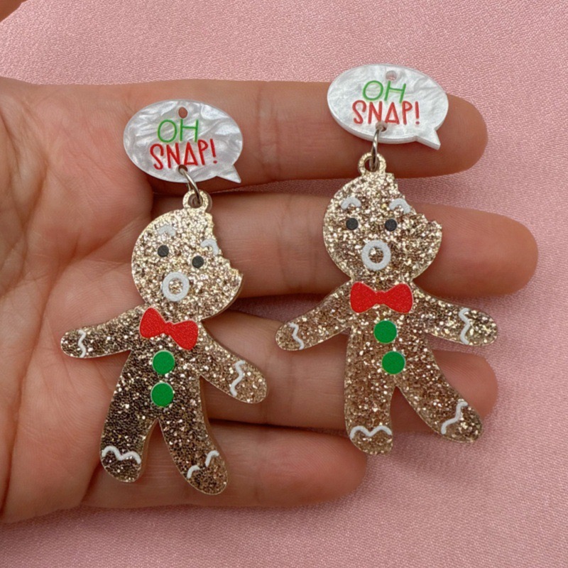 10개 귀여운 크리스마스 진저브레드맨 펜던트, DIY  - Jewelry Making Accessories 리뷰 및 가격