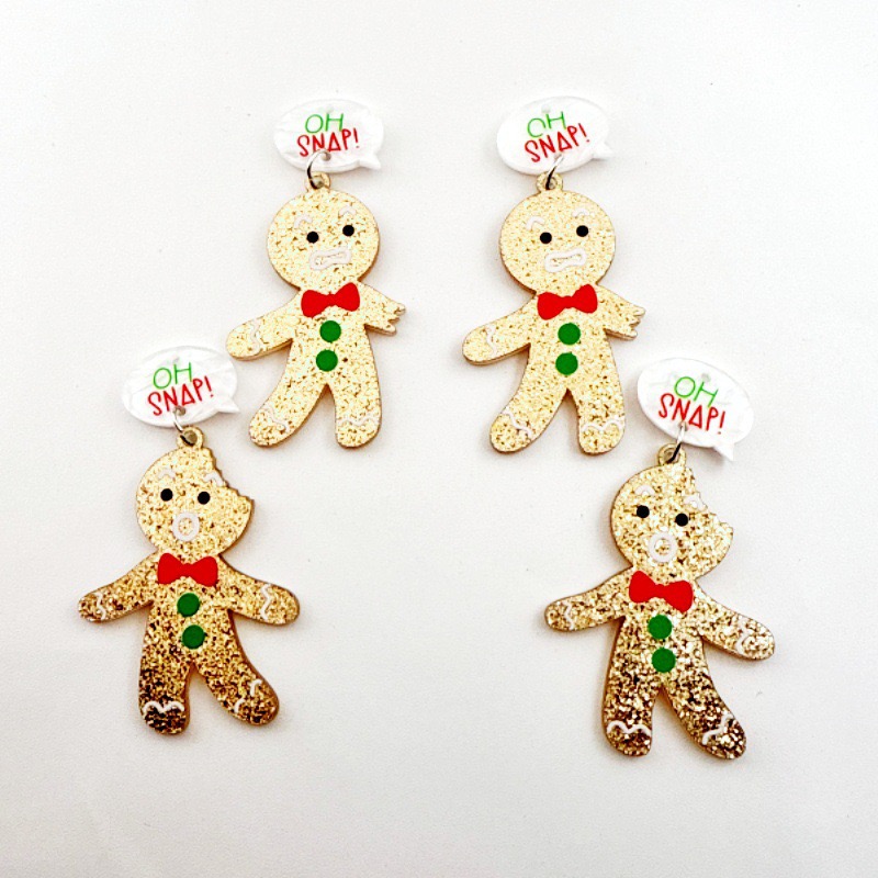 10개 귀여운 크리스마스 진저브레드맨 펜던트, DIY  - Jewelry Making Accessories 리뷰 및 가격