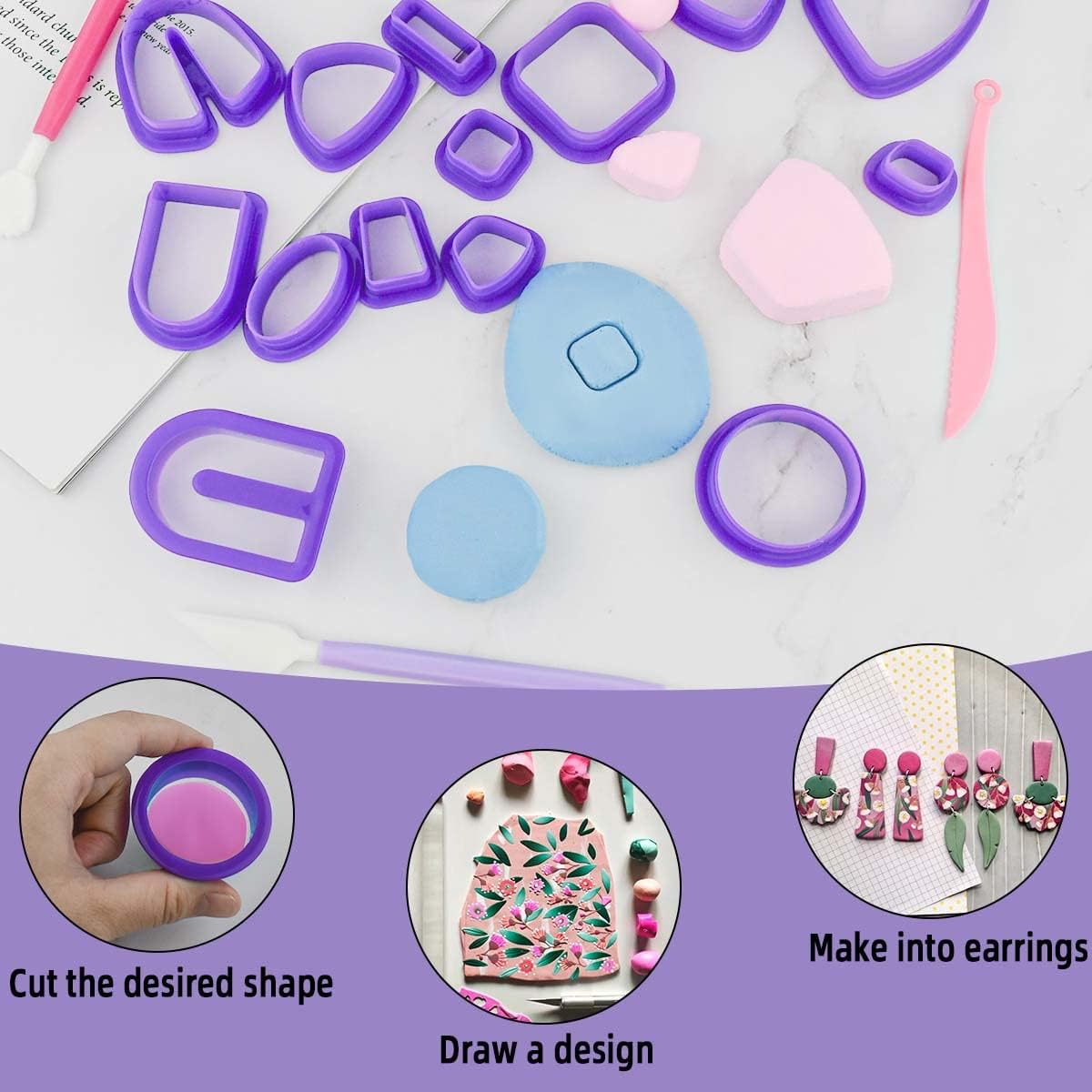 18pcs 도구, 24pcs 오븐 베이킹 클레이, 십대 - Jewelry Making Kits For Girls 리뷰 및 가격