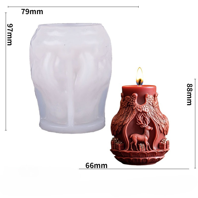 산타클로스와 엘크 모양의 캔들 제작 몰드, 캔들 제작, - Jewelry Making Mold 리뷰 및 가격
