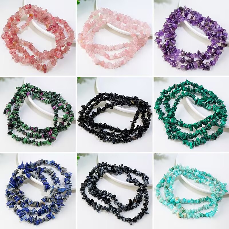 5-12mm 천연 가넷 자수정 아쿠아마린 비즈 불규칙  - Jewelry Making Event 리뷰 및 가격
