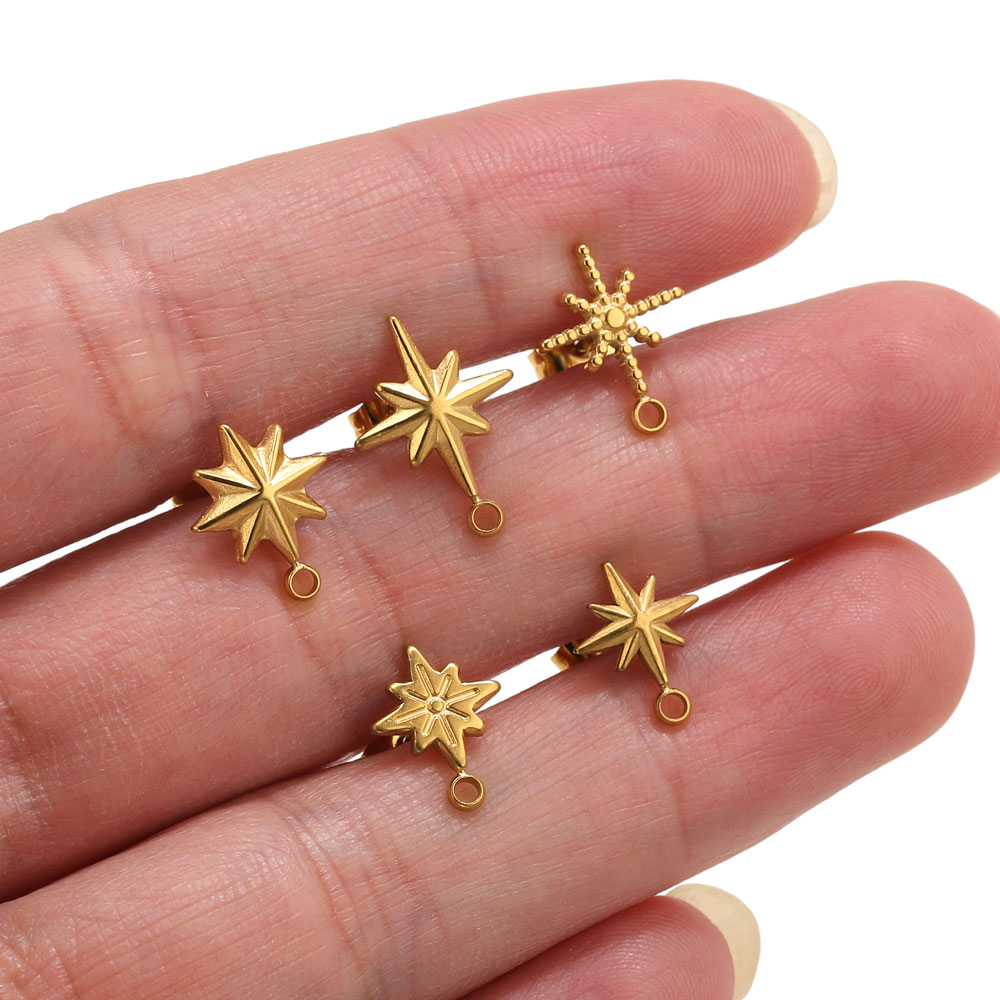 6개 스테인리스 스틸 별 모양 귀걸이 스터드, 귀걸이  - Jewelry Making Degree 리뷰 및 가격
