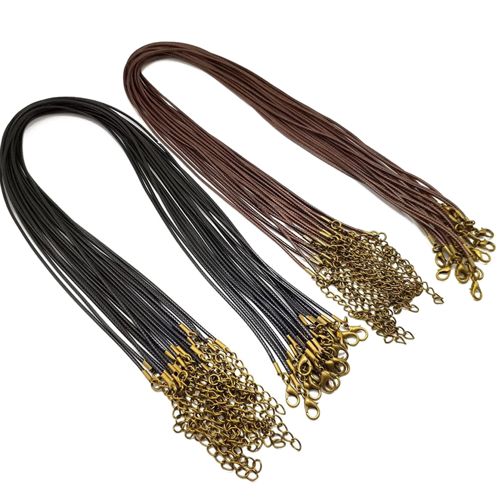 20개 45cm 브라운 왁스 목걸이 끈 청동 체인 로브 - Jewelry Making Wax 리뷰 및 가격