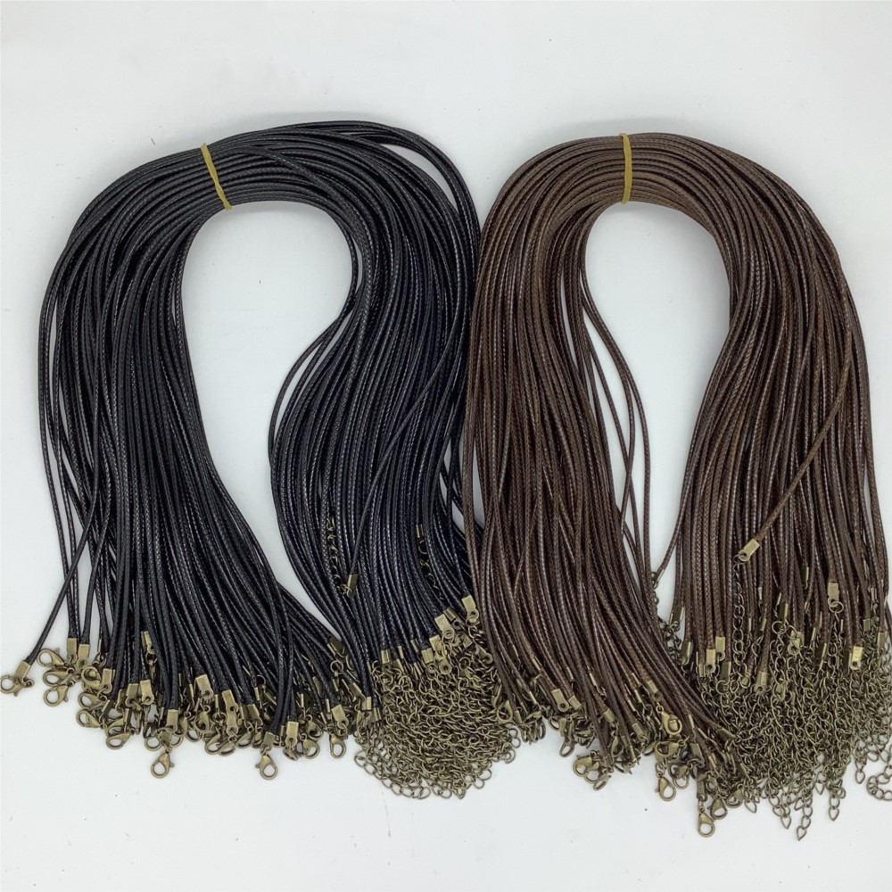 20개 45cm 브라운 왁스 목걸이 끈 청동 체인 로브 - Jewelry Making Wax 리뷰 및 가격