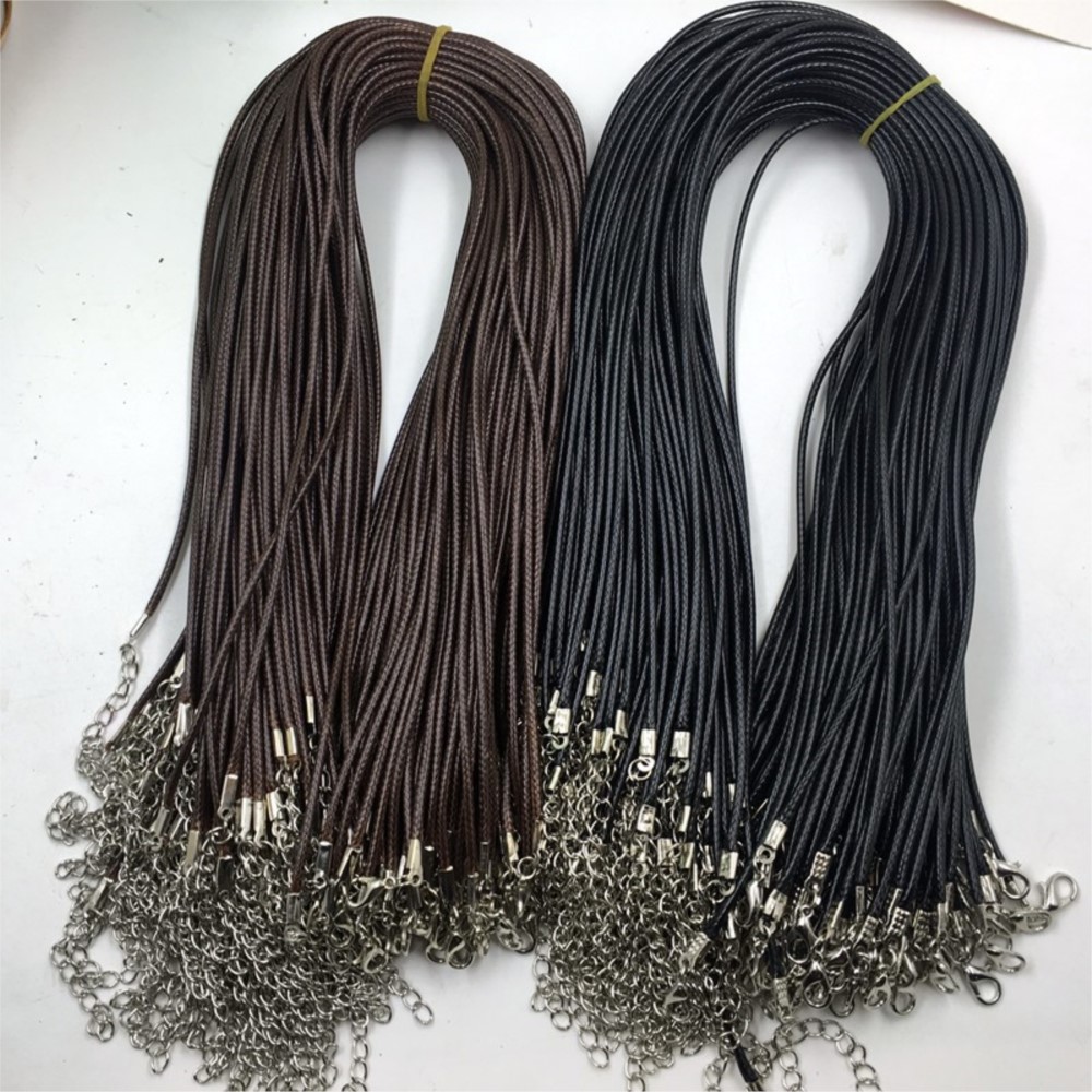 20개 45cm 브라운 왁스 목걸이 끈 청동 체인 로브 - Jewelry Making Wax 리뷰 및 가격
