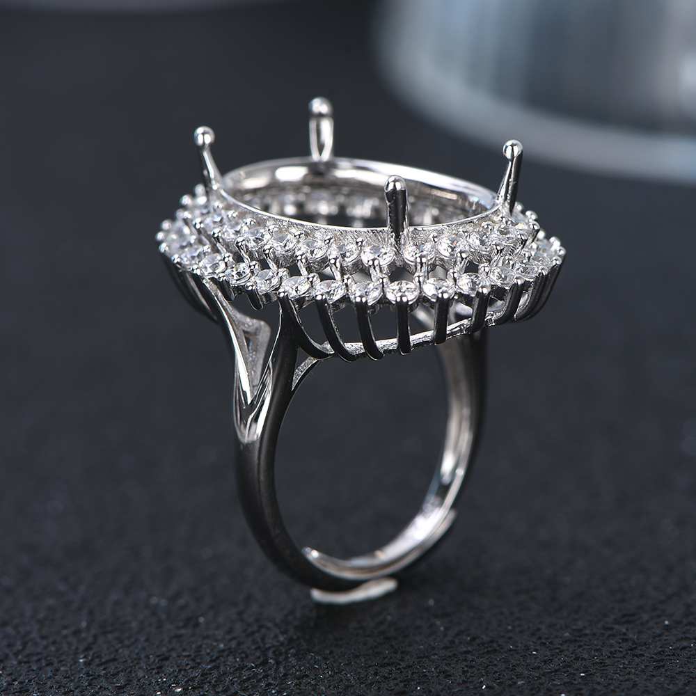 13x18mm S925 스털링 실버 반지 펜던트 빈 설 - Jewelry Making With Stones 리뷰 및 가격
