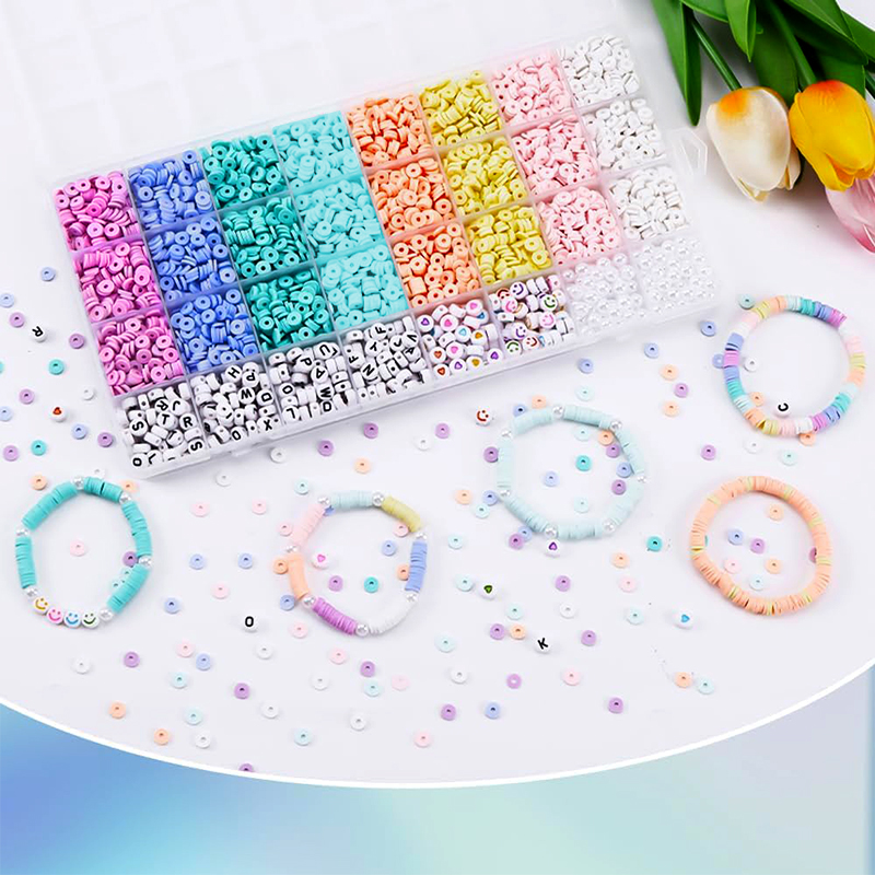 클레이 비즈 팔찌 만들기 키트, 플랫 프레피 비즈, 아 - Jewelry Making Kits For Girls 리뷰 및 가격