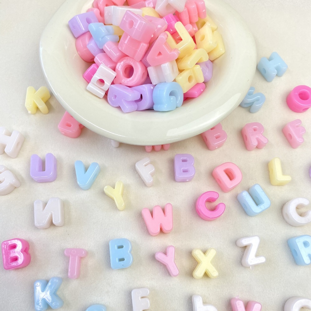 10/50/100PCS 14-20mm 아크릴 문자 비즈 - Jewelry Making Degree 리뷰 및 가격