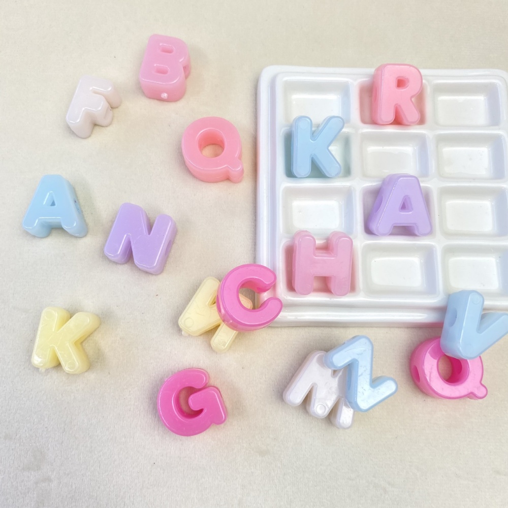 10/50/100PCS 14-20mm 아크릴 문자 비즈 - Jewelry Making Degree 리뷰 및 가격
