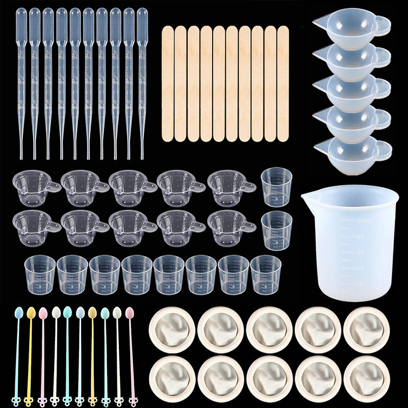 에폭시 수지 도구 키트 실리콘 몰드 도구 포함 믹싱 컵 - Jewelry Making Degree 리뷰 및 가격