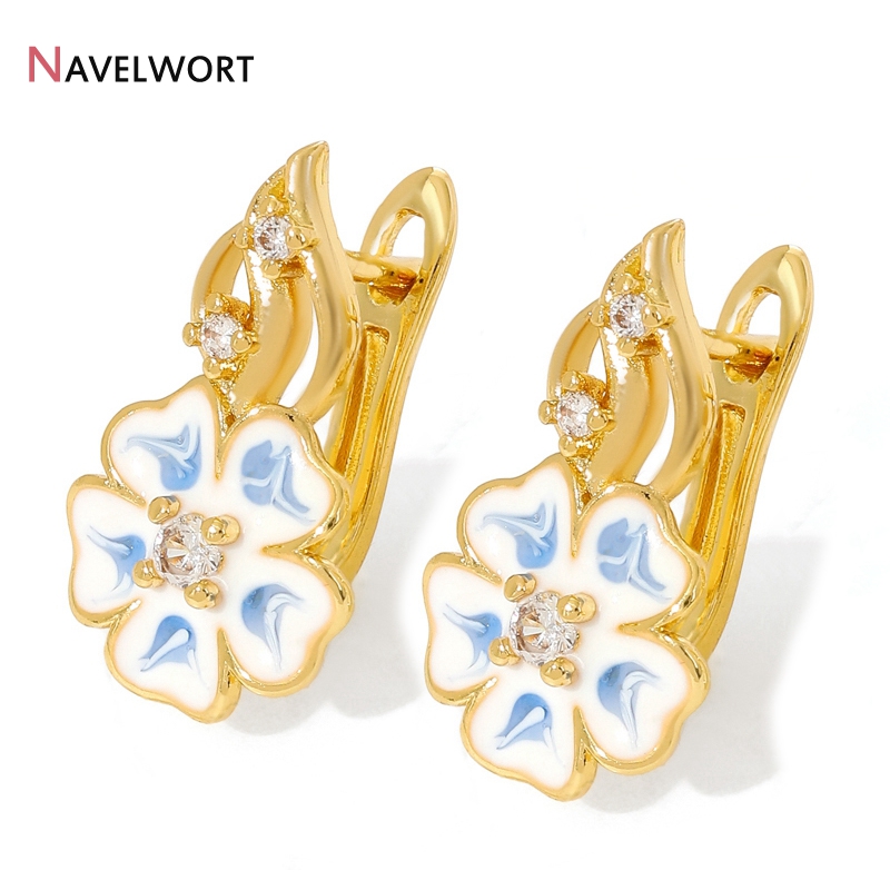 18K 금도금 황동과 지르콘 귀걸이 고리, 황동 금속  - Jewelry Making Earrings 리뷰 및 가격