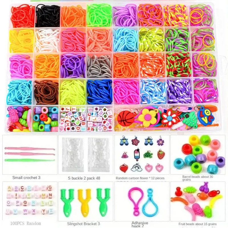 4300개 이상의 32가지 색상의 화려한 고무줄 모음- - Jewelry Making Degree 리뷰 및 가격