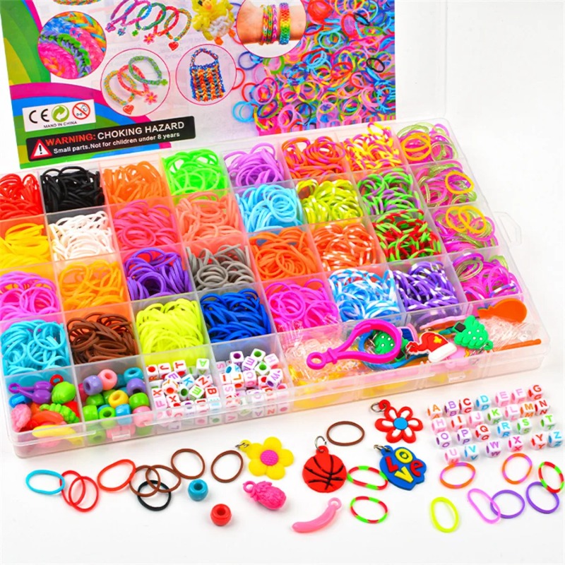 4300개 이상의 32가지 색상의 화려한 고무줄 모음- - Jewelry Making Degree 리뷰 및 가격