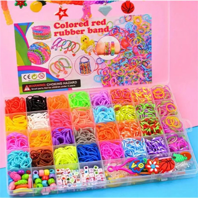4300개 이상의 32가지 색상의 화려한 고무줄 모음- - Jewelry Making Degree 리뷰 및 가격