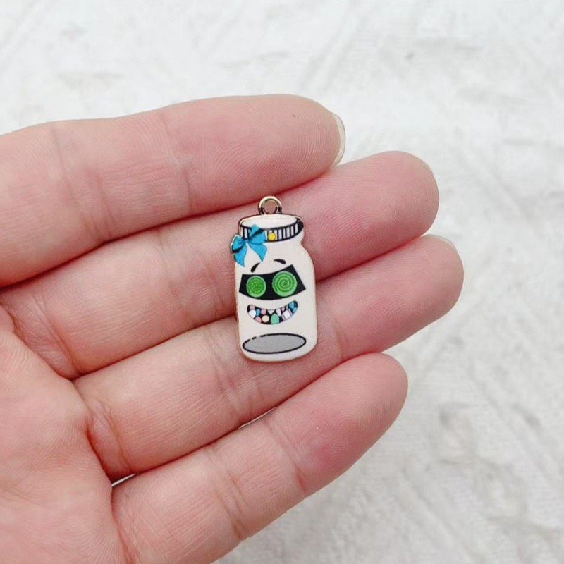 12개 합금 프린트 병 펜던트, DIY 쥬얼리 제작 귀 - Jewelry Making Accessories 리뷰 및 가격