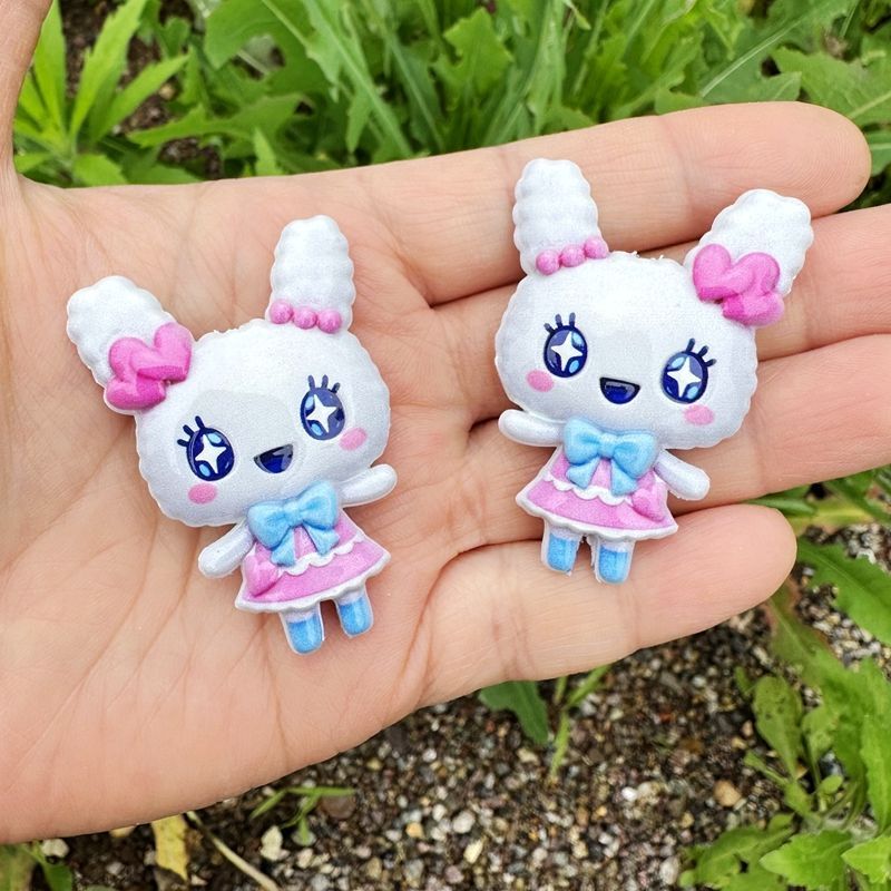 45mm 만화 다마고치 양면 인쇄 속이 빈 구슬, 휴대 - Jewelry Making Accessories 리뷰 및 가격
