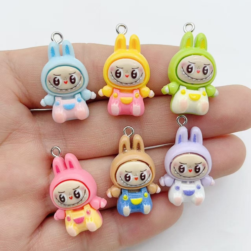 10Pcs Kawaii 토끼 딸기 하우스 수지 참 귀여 - Jewelry Making Earrings 리뷰 및 가격